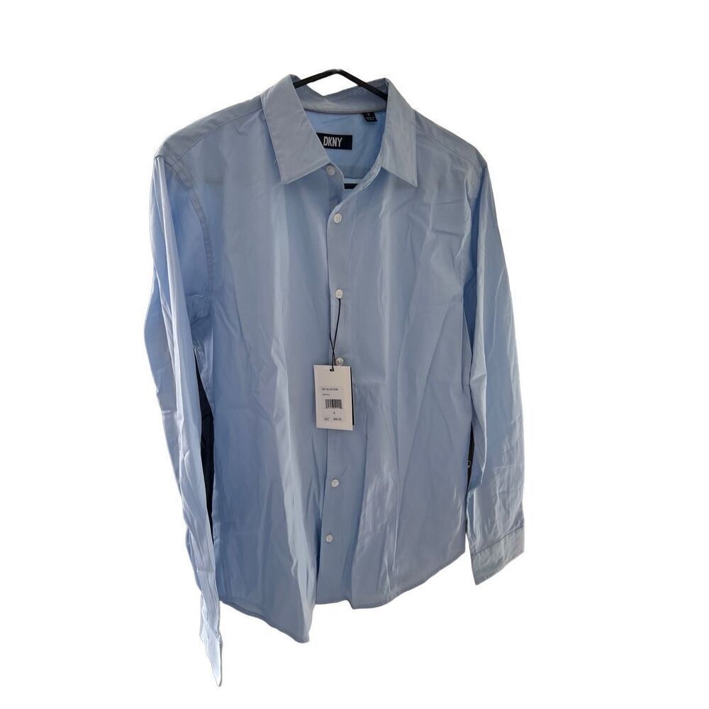 DKNY New York NWT shirt button-up Blue dress classic size S